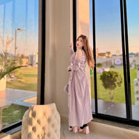 Sleeveless Dress with Cardigan - Lilac