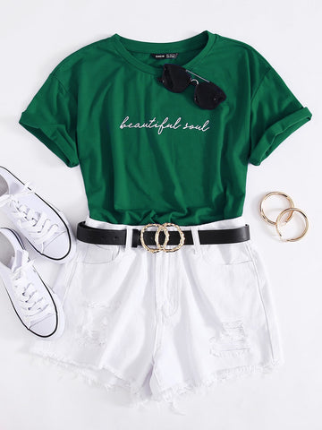 BEAUTIFUL  Graphics Tee_Green
