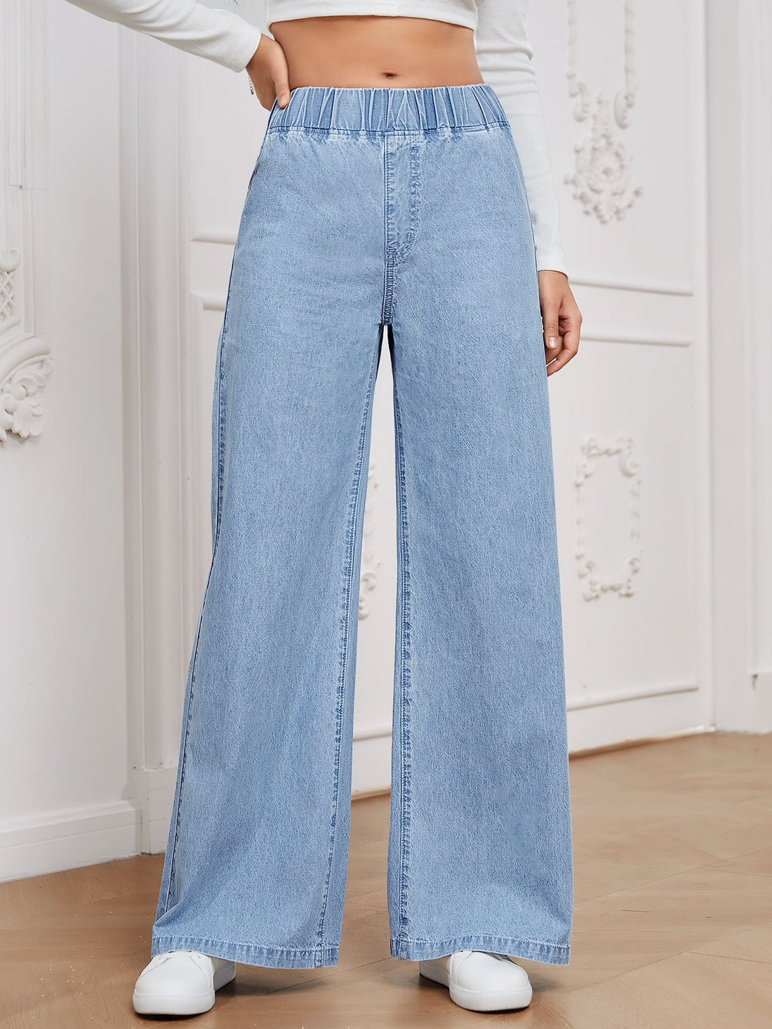 Wide Leg Pant_ Dusty Blue