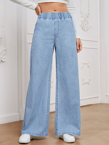 Wide Leg Pant_ Dusty Blue