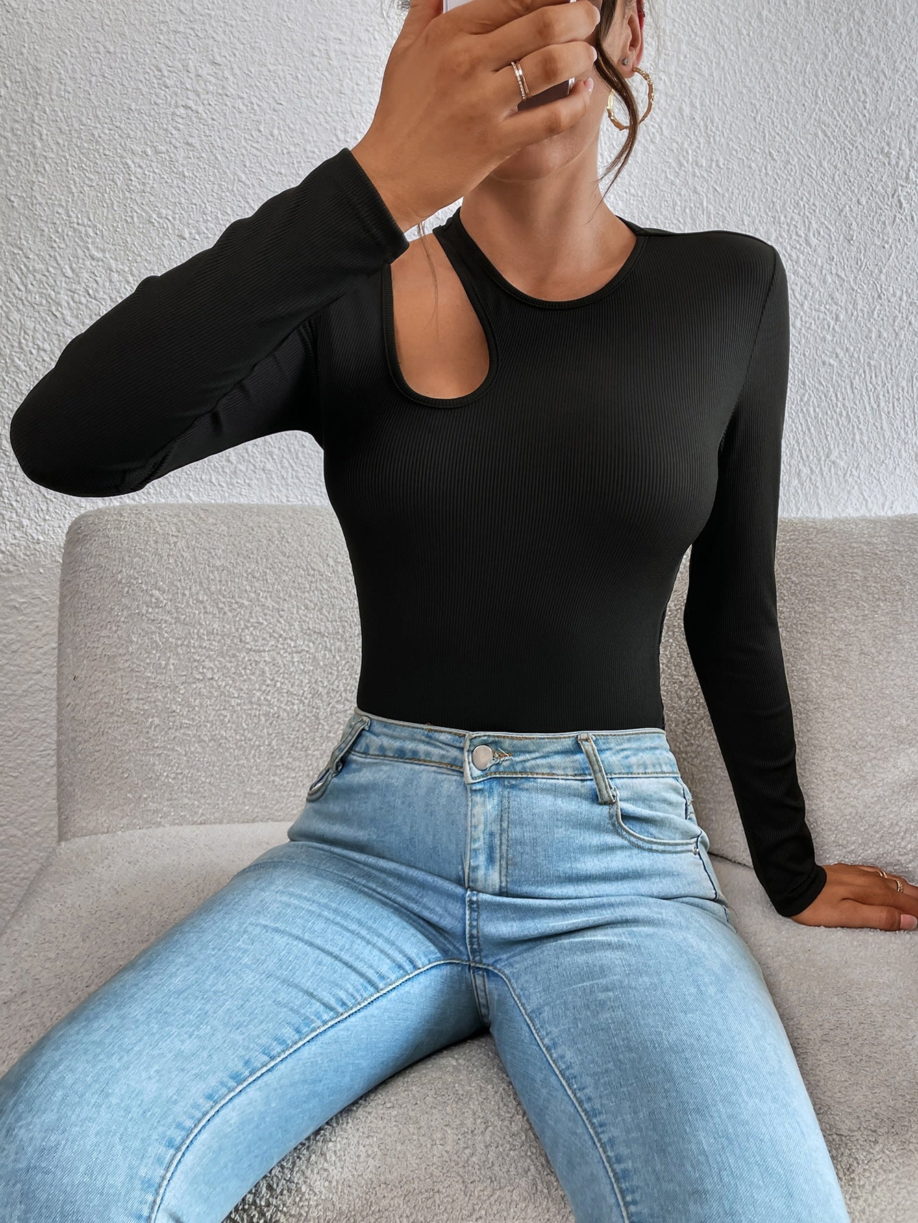 BAE Solid Cut Out Top_Black