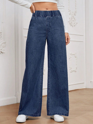 Wide Leg Pant_ Denim Blue
