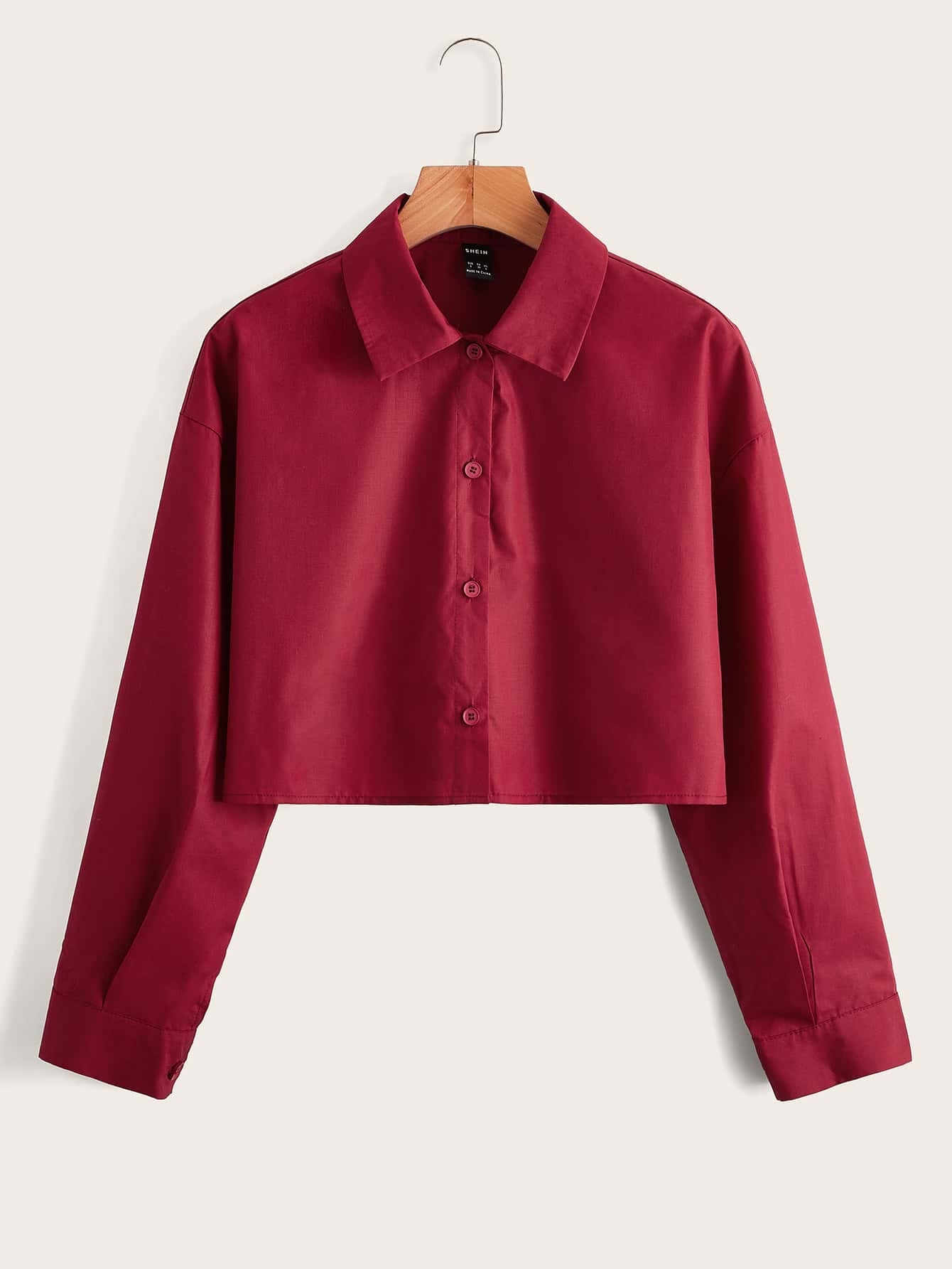 Short-Body-Full-Sleeves-Button-Up-Shirt-Maroon