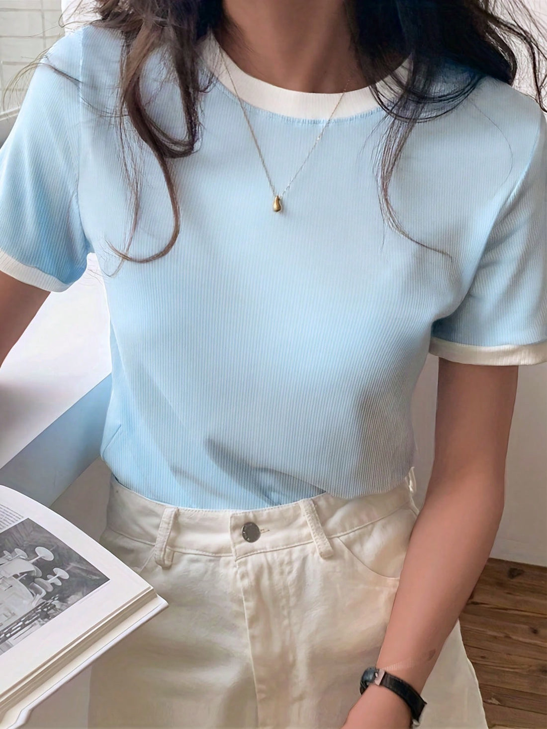 Basic Tee_Dusty Blue