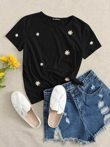 Daisy Graphics Tee_Black