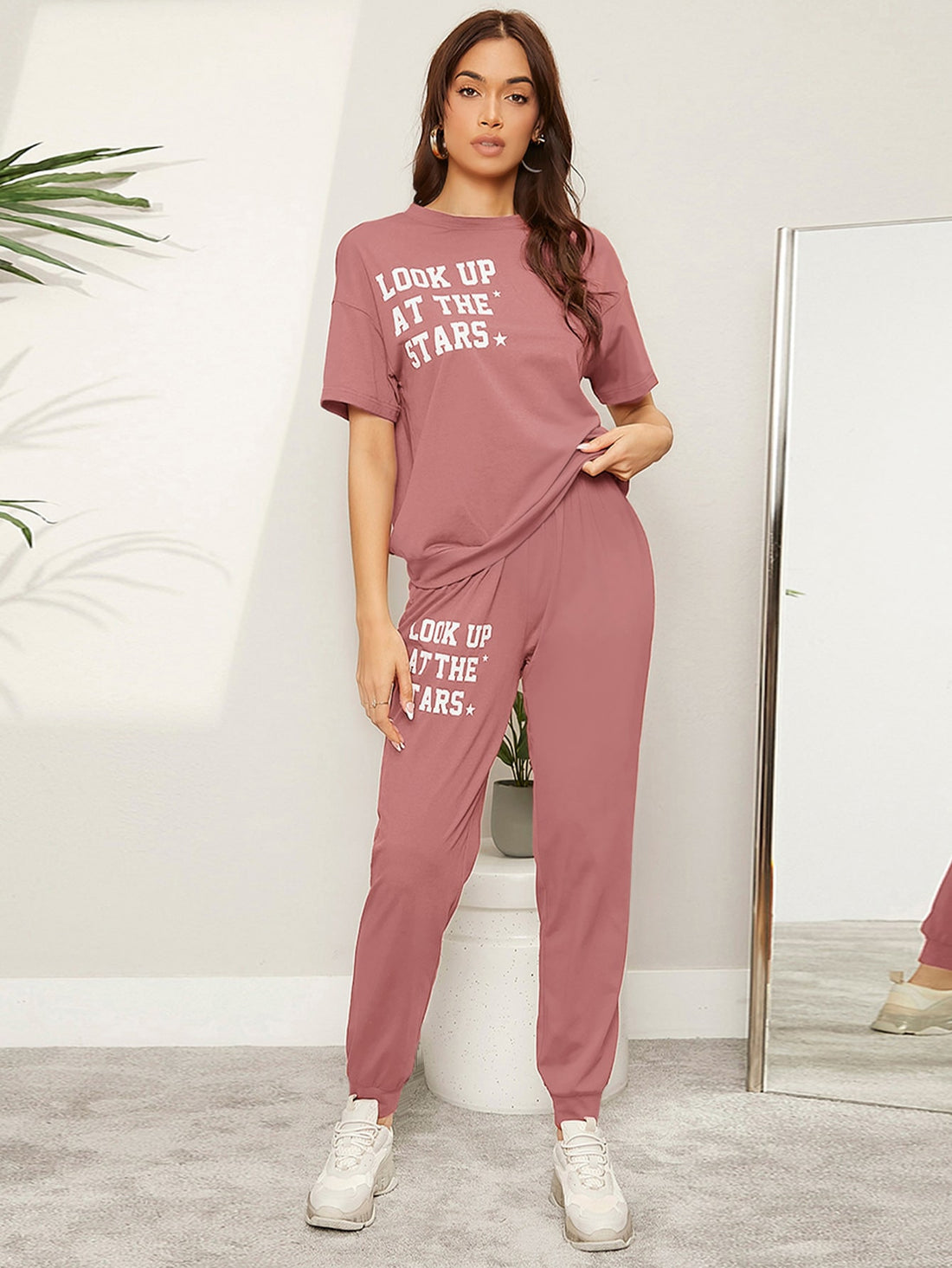 Look Up At The Stars Tracksuit _ Pink