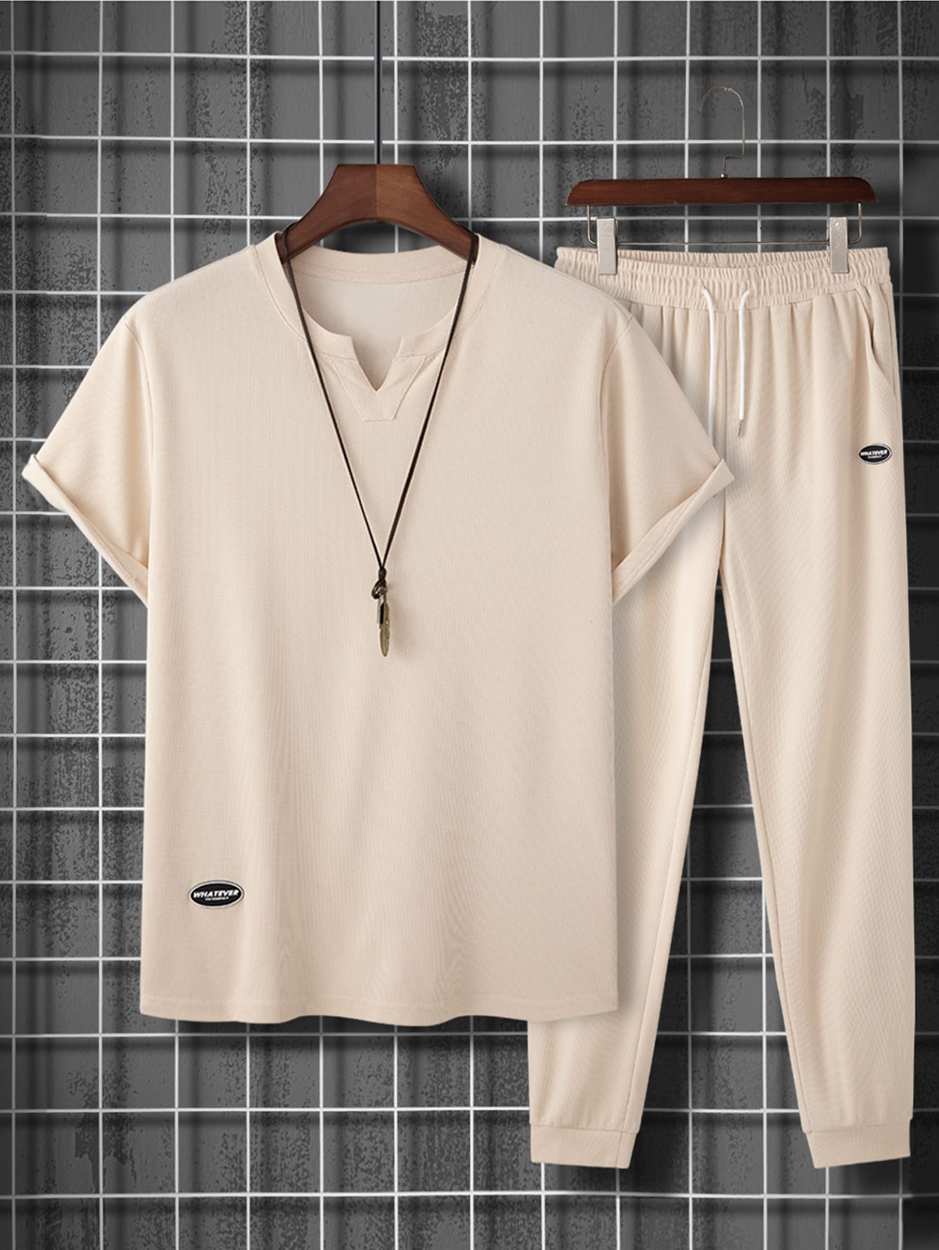 Solid Color Tracksuit _ Beige