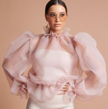 Organza Top- Pink