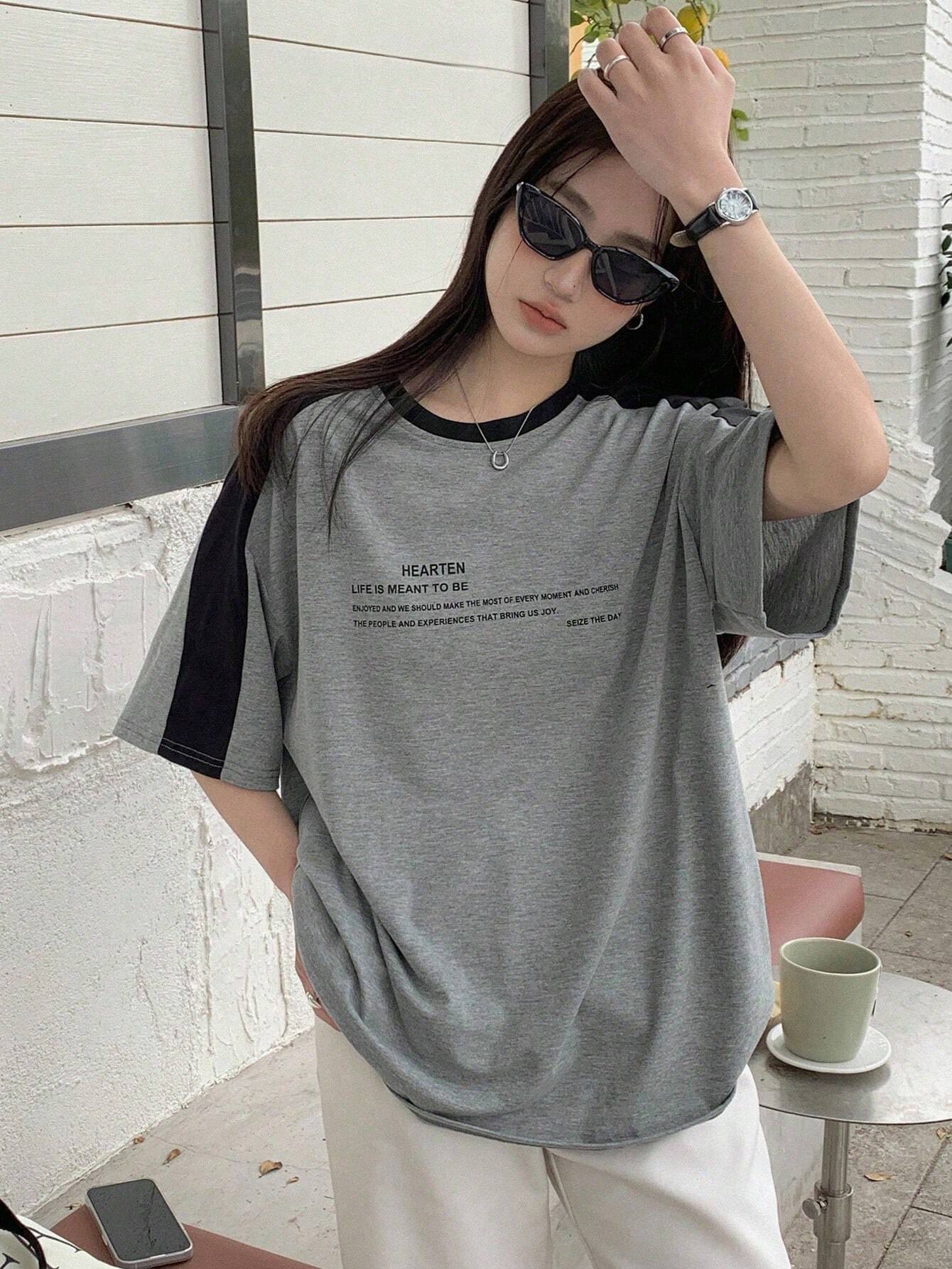 Pannel Sleeves with Graphics Tee_Grey
