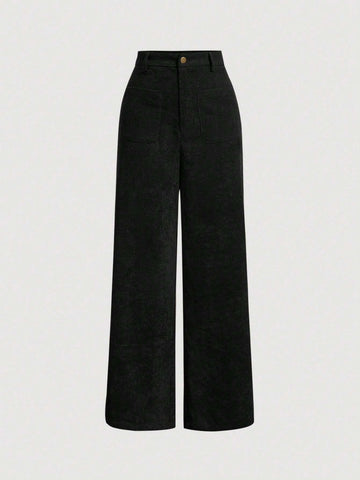 Raw Hem Flare Jeans_ Black