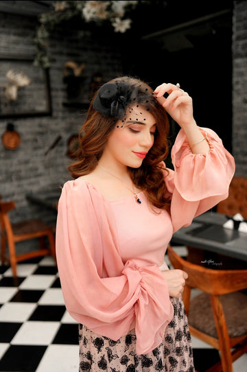 Off Shoulder Top _ Pink
