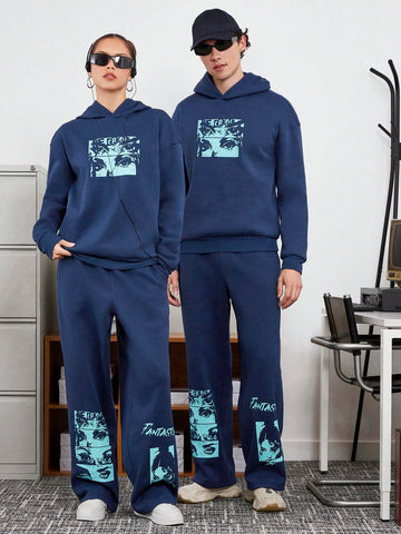 Graphics Couple Tracksuit_Navy Blue