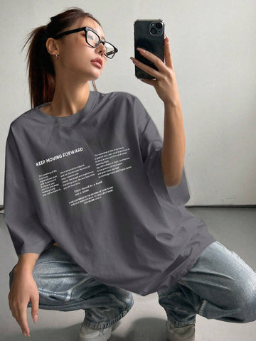 Writing Graphics Tee_Grey