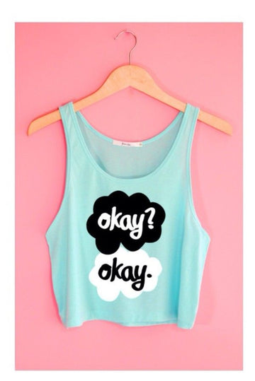 Okay Slogan Tank Top