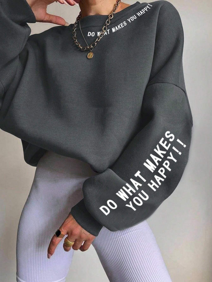 Written Graphic Sweatshirt_Grey
