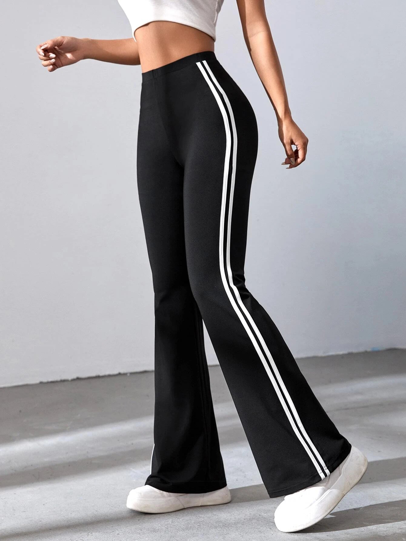 Solid Side Tape Trouser _ Black
