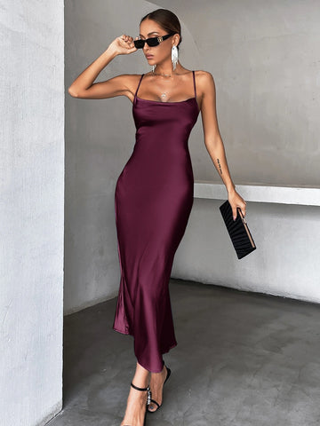 Silk Dress_ Plum