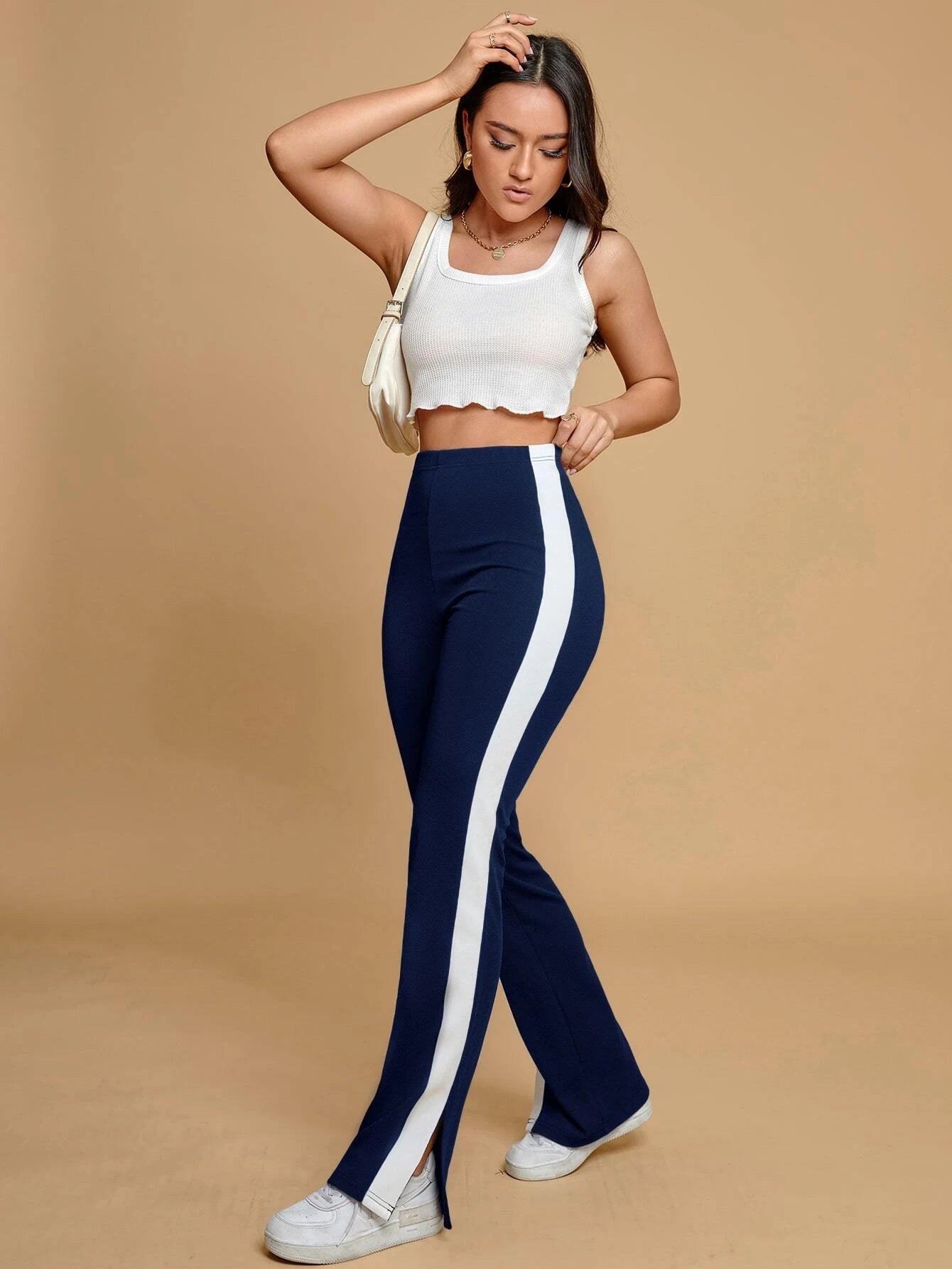 Solid Pannel Trouser _ Navy Blue