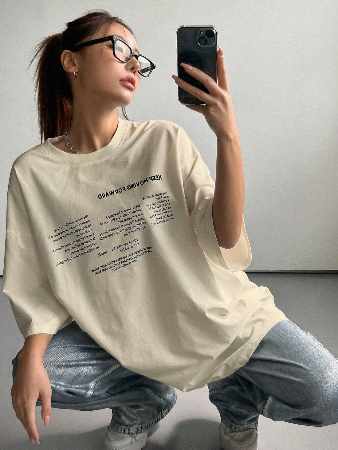 Writing Graphics Tee_Off White
