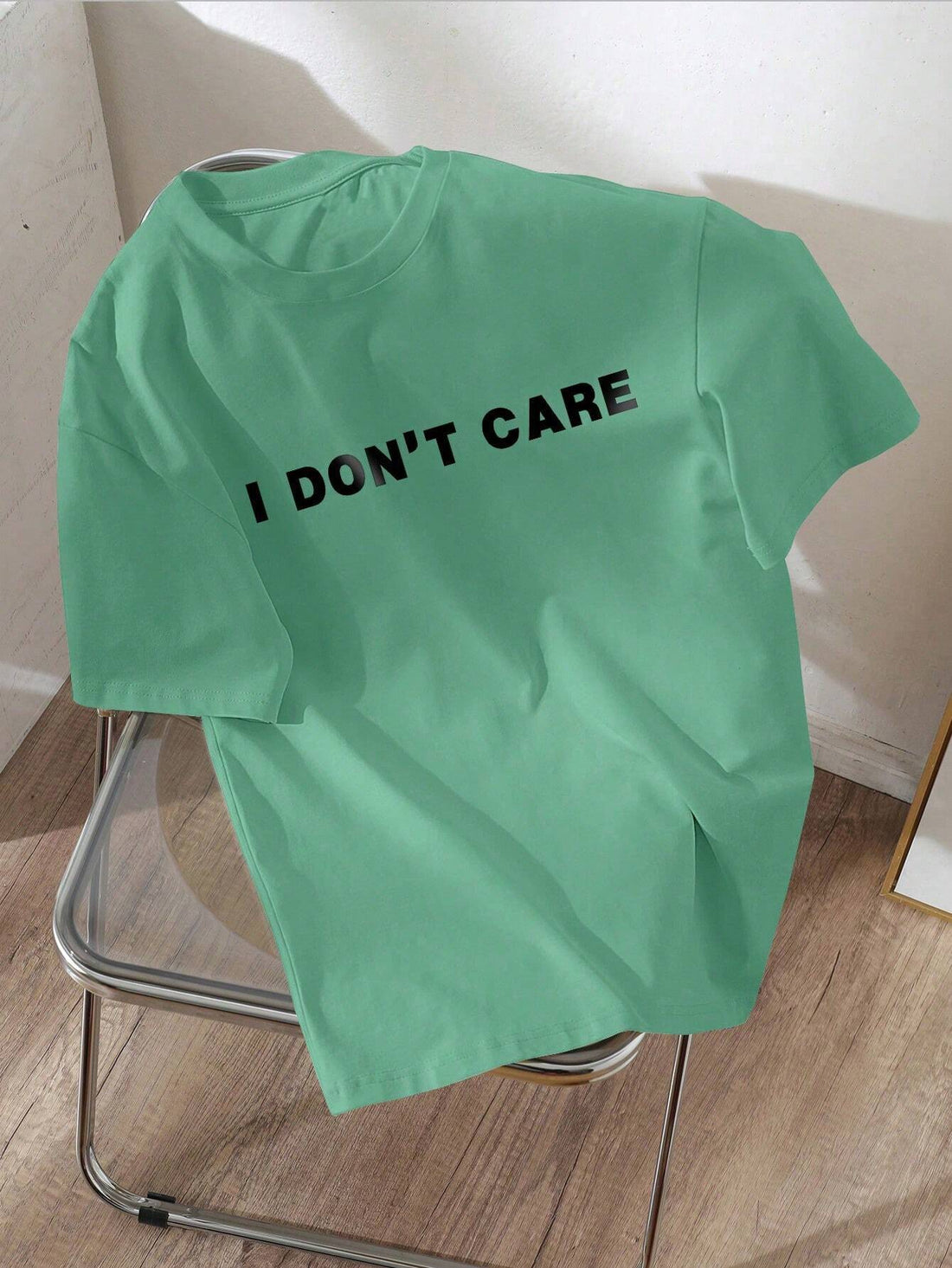 I Don't Care Graphics Tee_Green