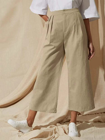Wide Leg Hem Pant _ Skin