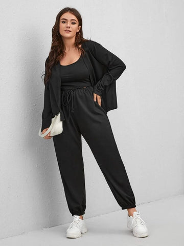 3pcs Tracksuit – Black