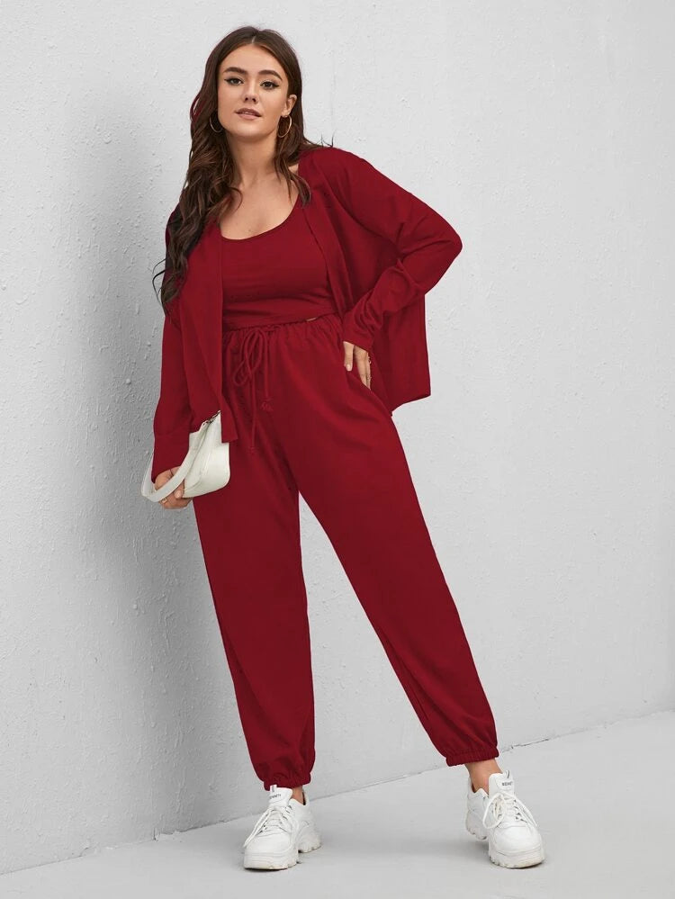 3pcs Tracksuit – Maroon