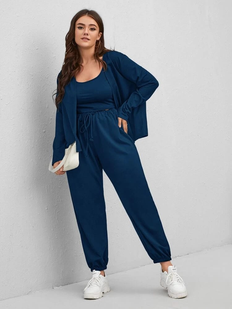 3pcs Tracksuit – Teal Blue