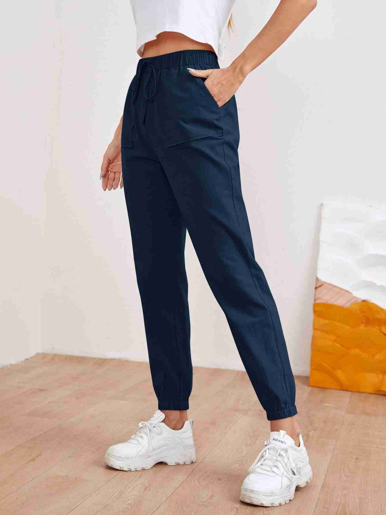 Solid Jogger Pant Trouser _ Navy Blue