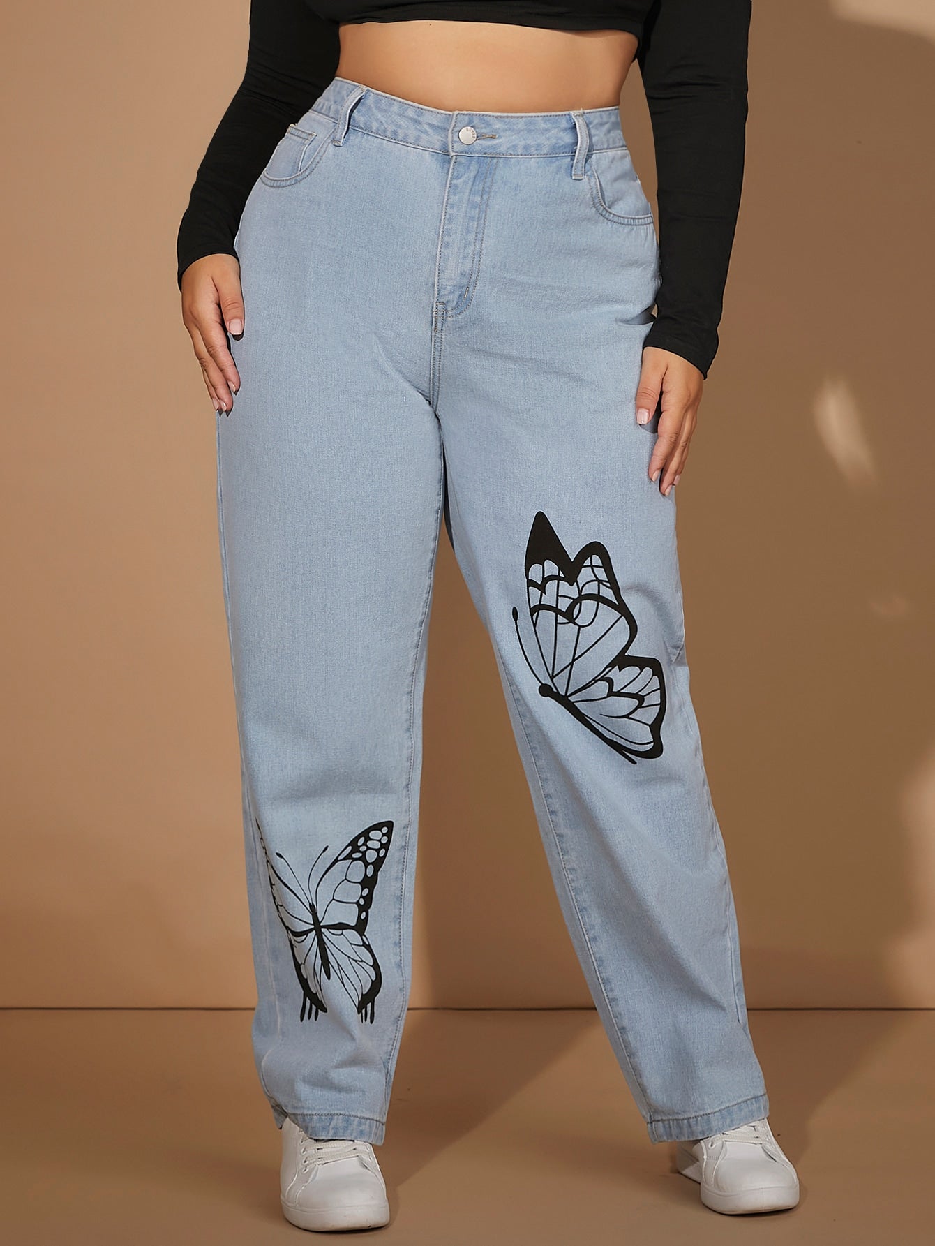 Butterflies Hem Pant_ Sky Blue
