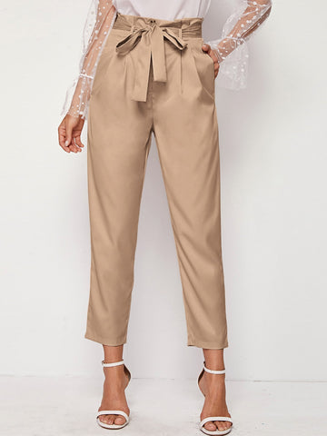 HIGH Waist Belted Pants_Khaki