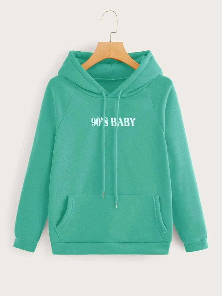 90’S Baby Hoddie _ Seagreen
