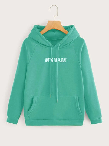 90’S Baby Hoddie _ Seagreen