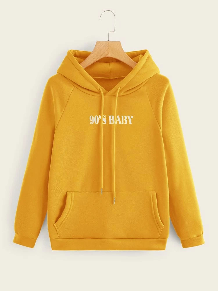90’S Baby Hoddie _ Yellow