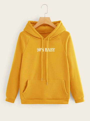 90’S Baby Hoddie _ Yellow