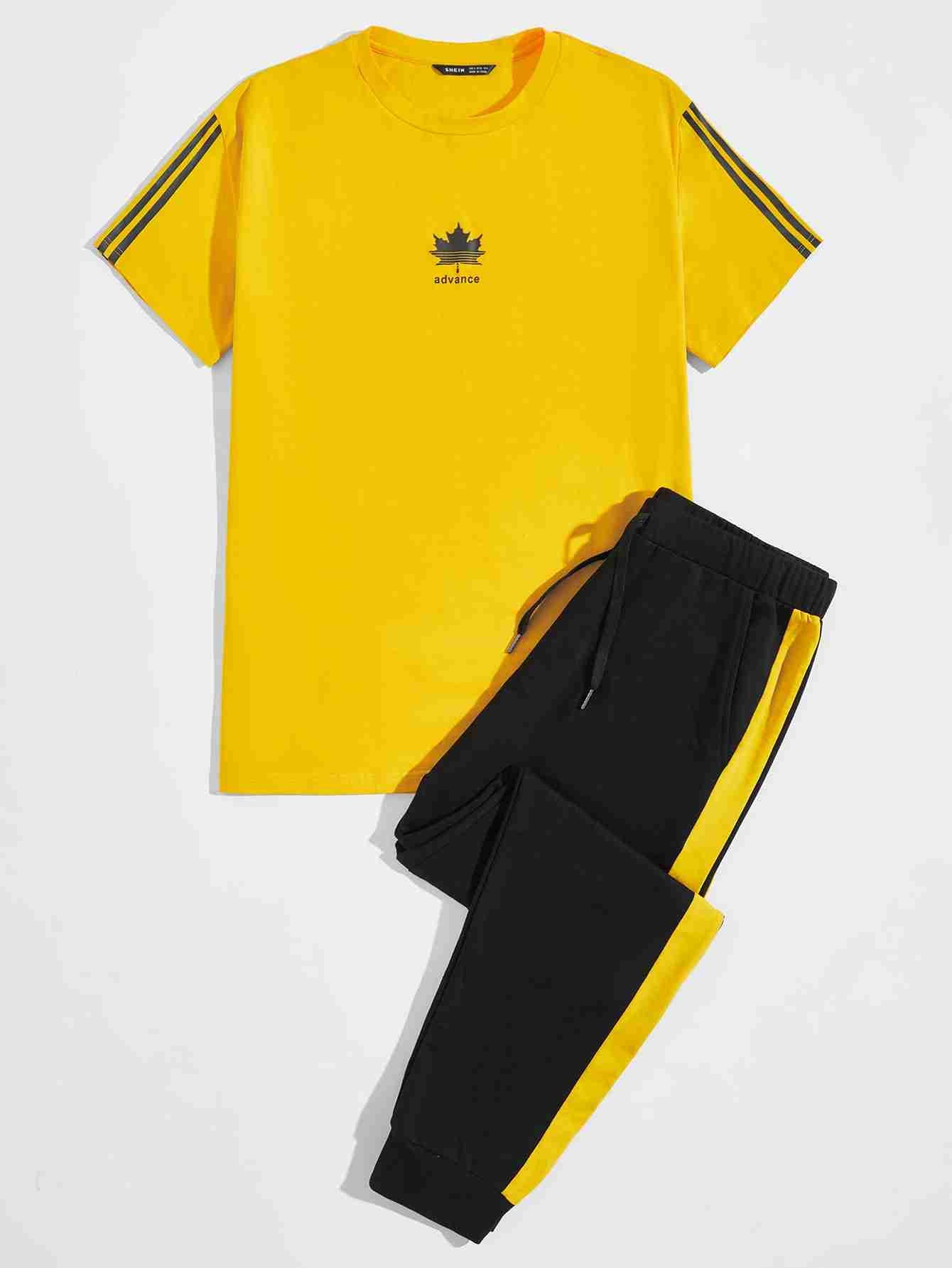 Advance Yellow And Black Tracksuit