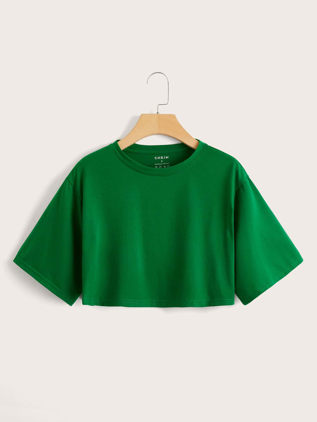 Basic Crop Tee_ Green