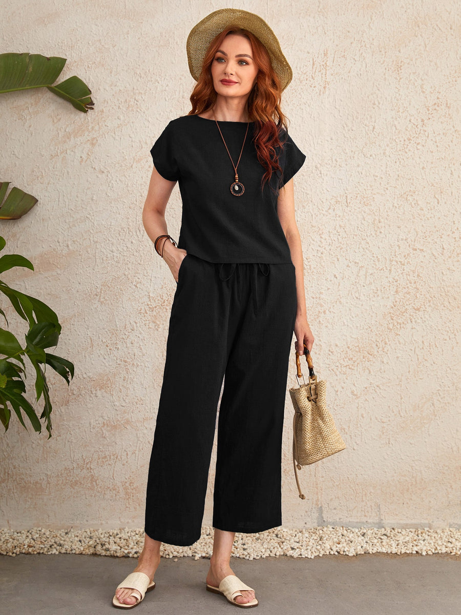 Black Wide Bottam Tracksuit