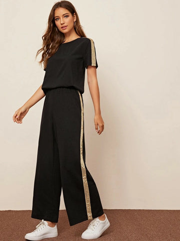 Black With Golden Sequence Tape