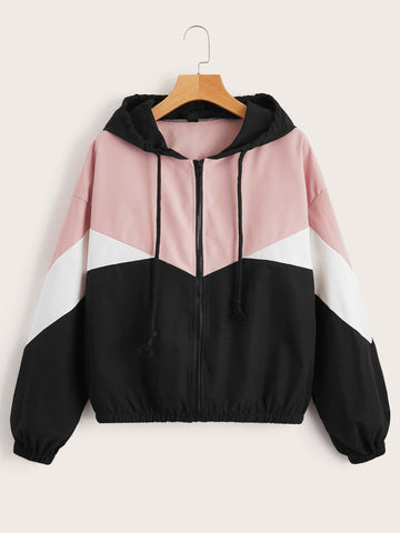 Block Color Multi Colour Open Zipper _ PWB