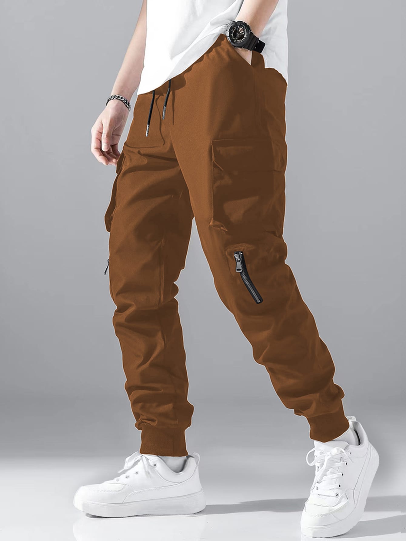 Cargo pants Men_DarkBrown