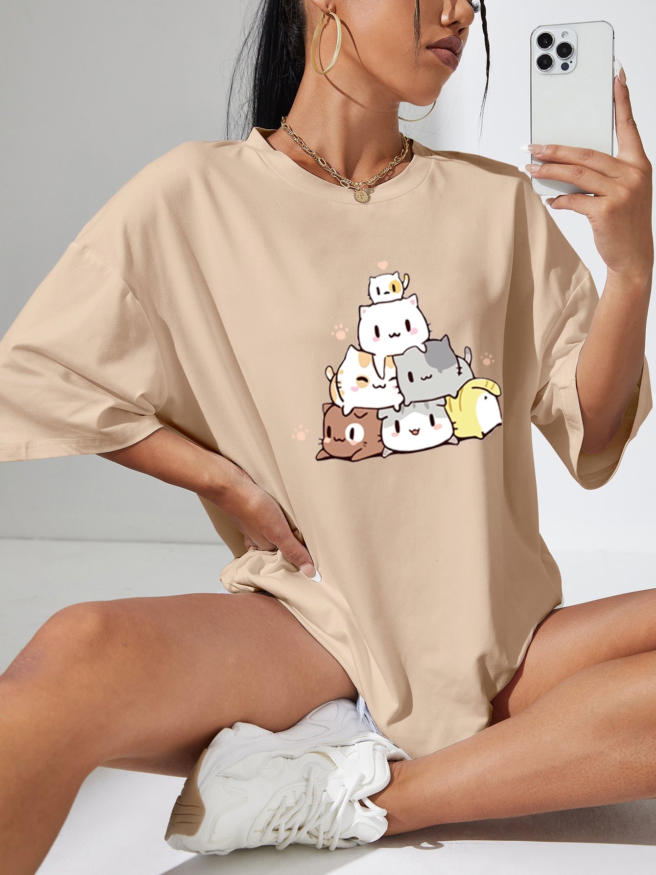 Cats Pyramid T Shirt – Skin
