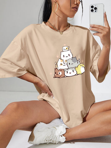 Cats Pyramid T Shirt – Skin