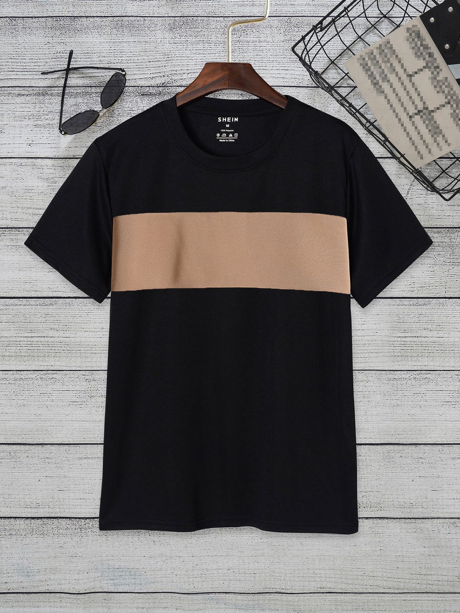 Center Pannel tee_Black Brown