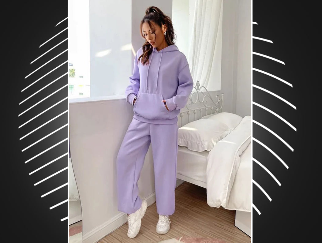 Drawstring Drop Shoulder Tracksuit -Dusty Pink