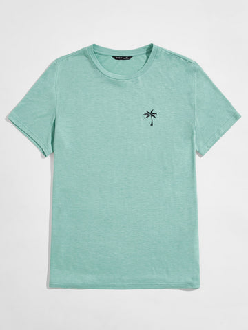 Cocnut Tree Tee Men_Mint Green
