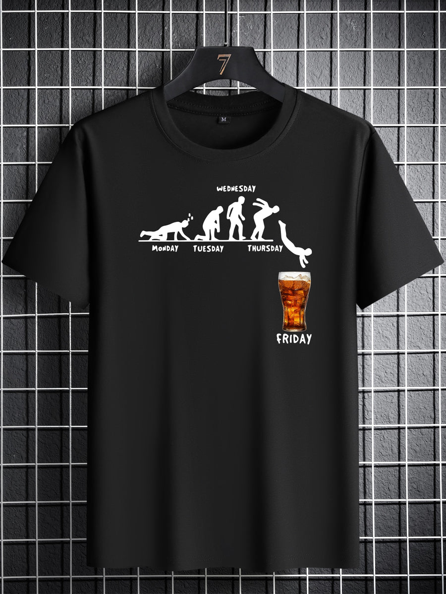 Drink Print Tee Men_ Black