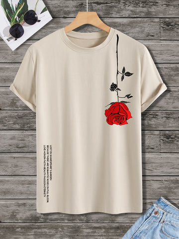 Flower Tee Men_Light Brown