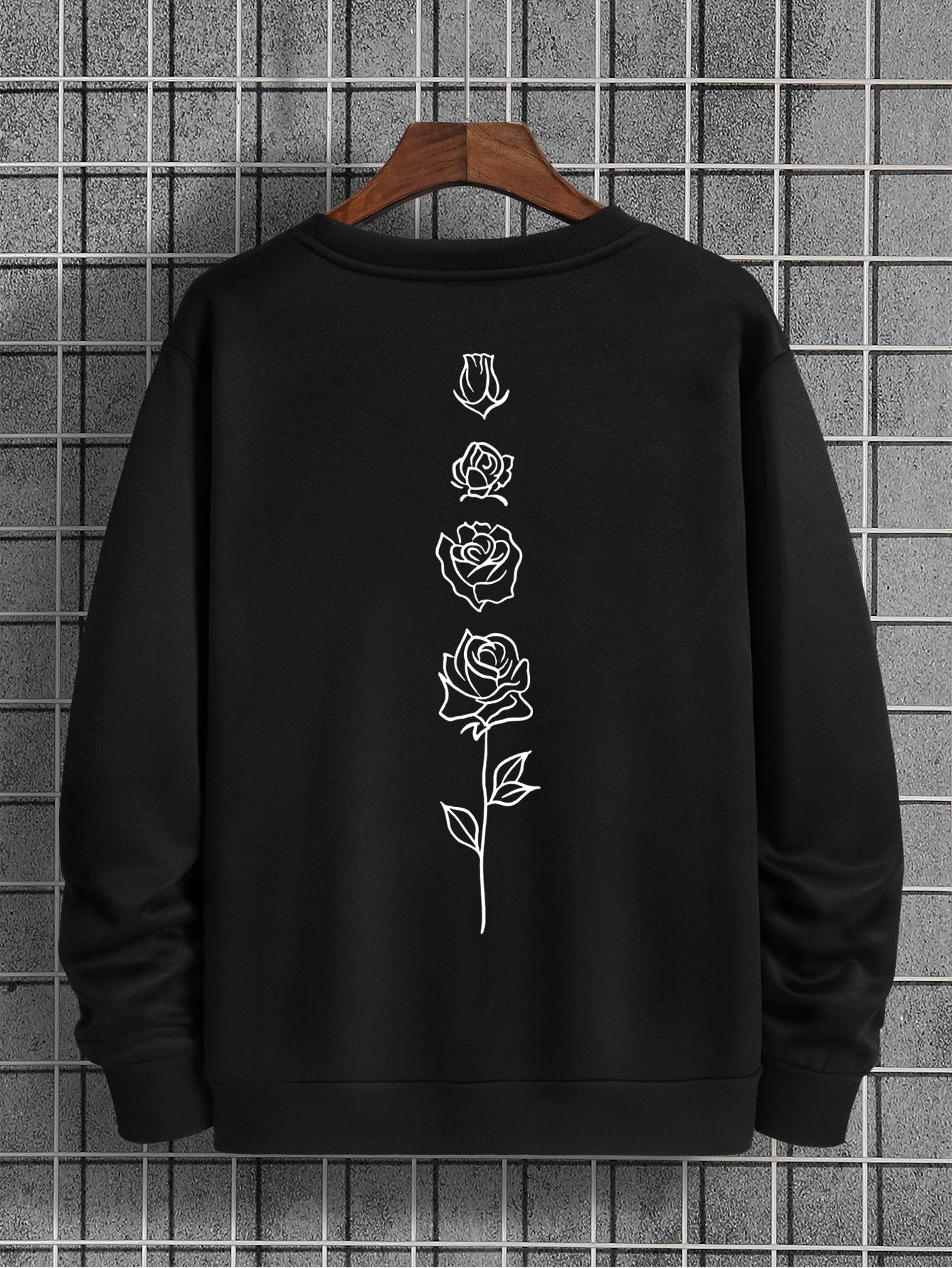 Flowers Sweatshirt men_Black