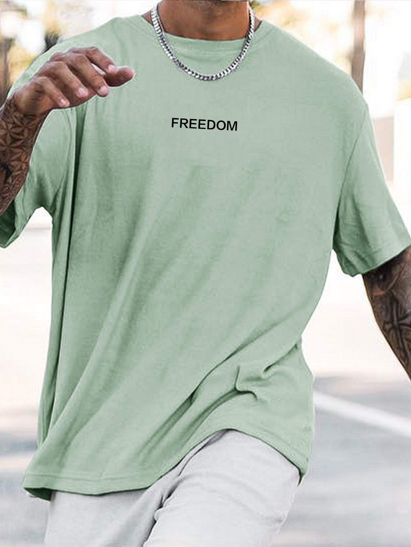 Freedom Tee Men_Mint Green